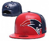 Patriots Team Logo Red Navy Leather Adjustable Hat GS,baseball caps,new era cap wholesale,wholesale hats
